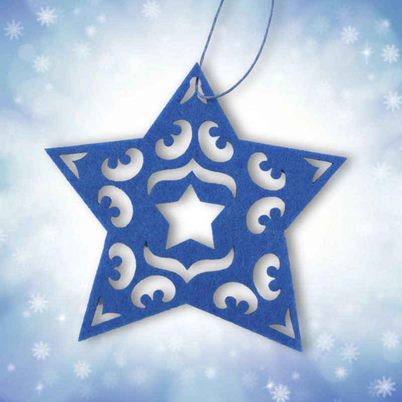 Weihnachtsbaumanhänger aus Filz - Motiv: Stern