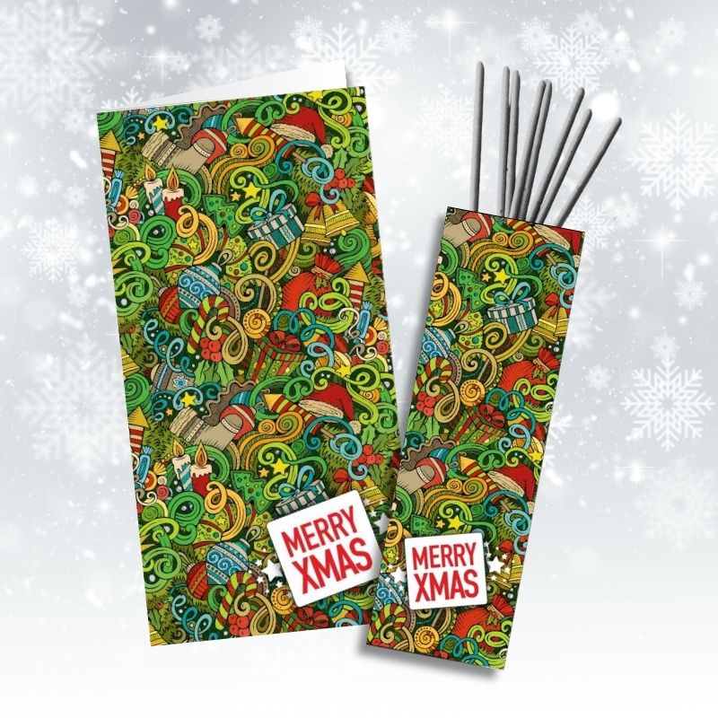 Weihnachtskarte Jungle mit Wunderkerze im Set