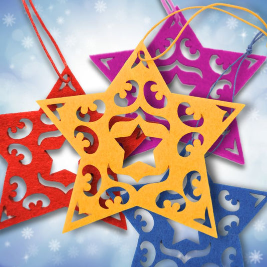 Weihnachtsbaumanhänger aus Filz - Motiv: Stern