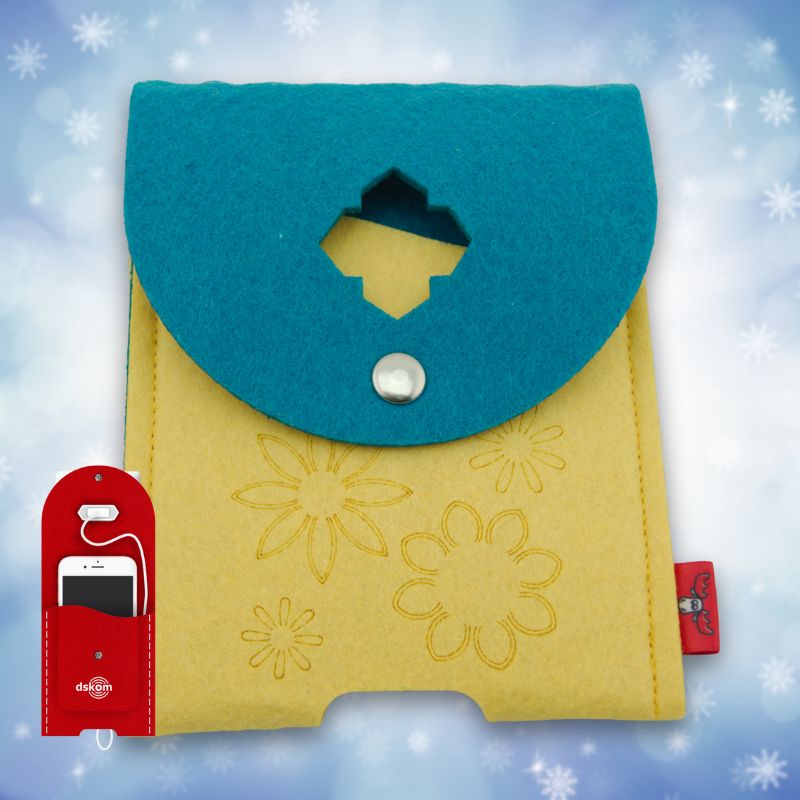 Filz-Ladestation mit Motiv *Frühling*