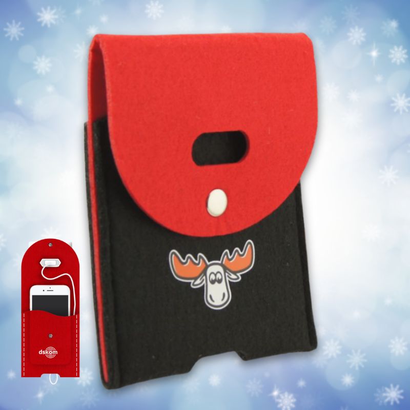 Smartphone-Ladetasche aus Filz - Mobile Ladestation für große Smartphones