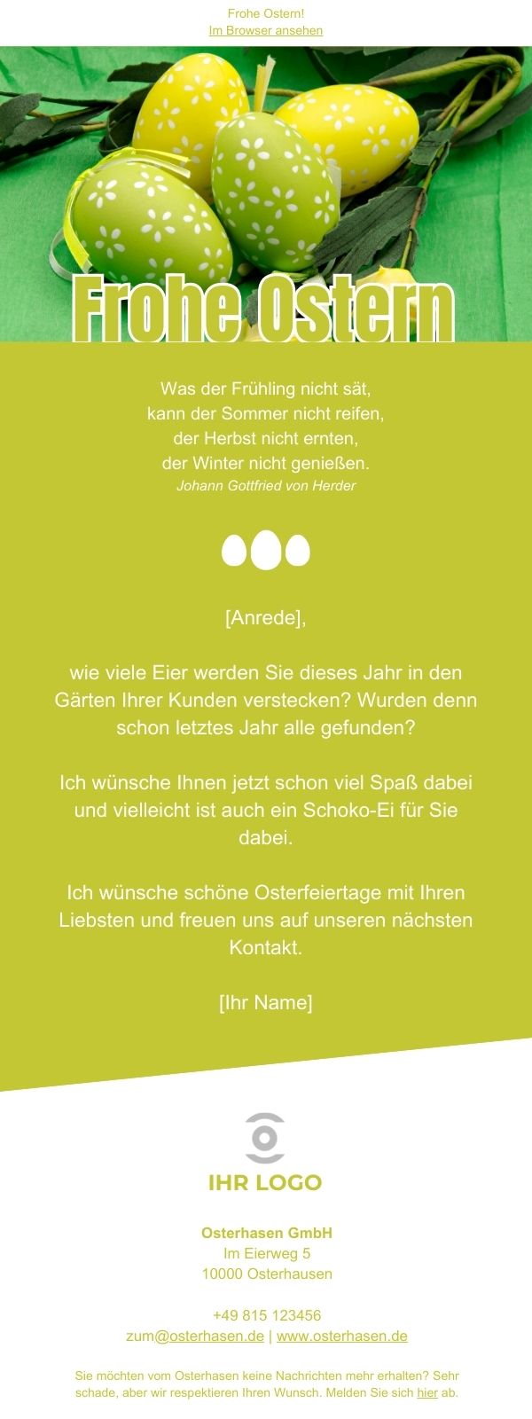 OSTERN13 | Grüne Ostereier