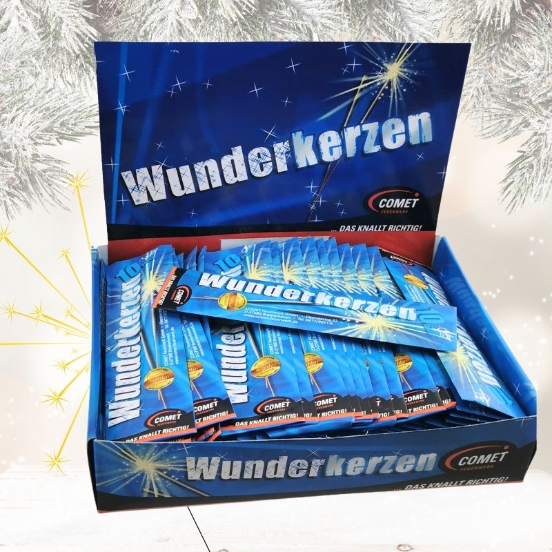 COMET Wunderkerzen im Display, 100 x 10er-Sets