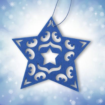 Weihnachtsbaumanhänger aus Filz - Motiv: Stern