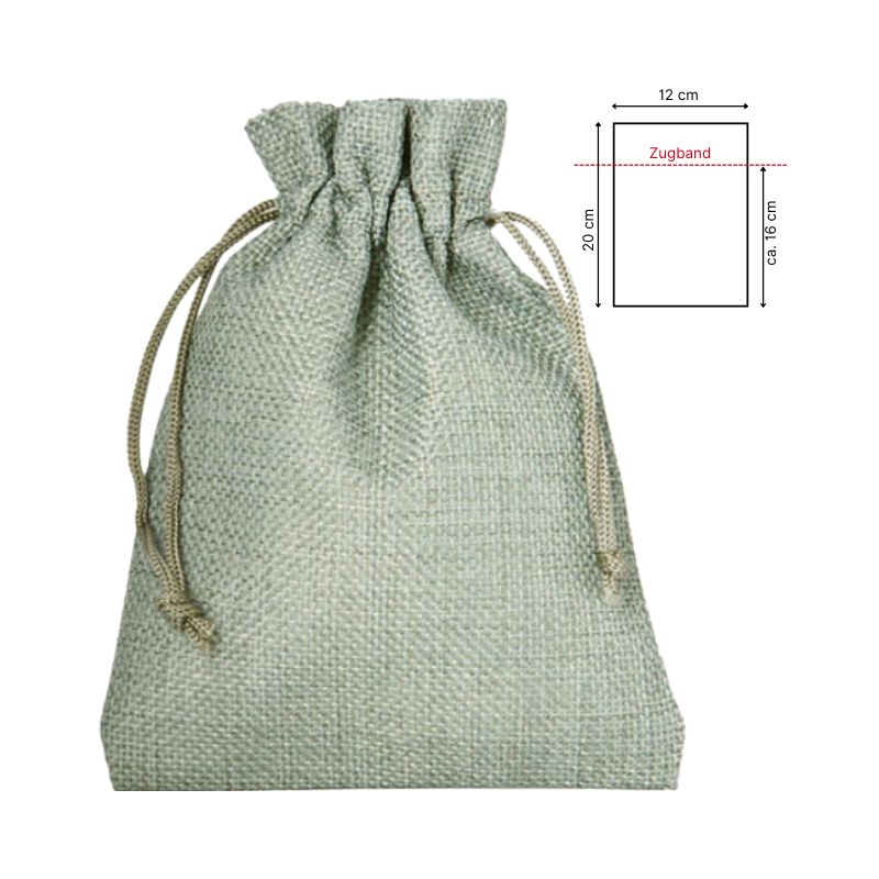 Geschenkbeutel im Jute-Look silber