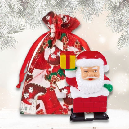 Kleiner Aufzieh-Weihnachtsmann im Beutel