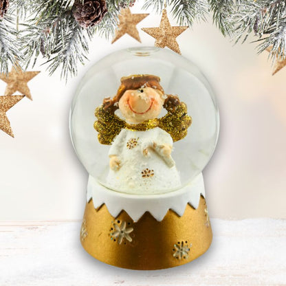 SK3121 | Engel-Schneekugel in Gold 4er-Set