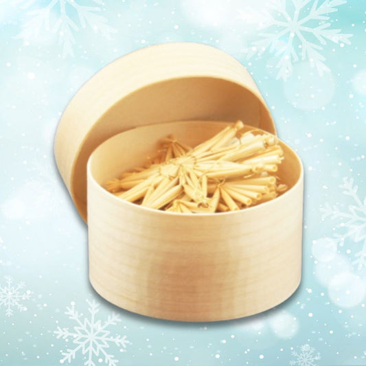 6er Set Strohsterne in Dose