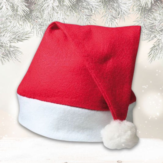 Lustige Weihnachtsmütze aus Filz mit Bommel