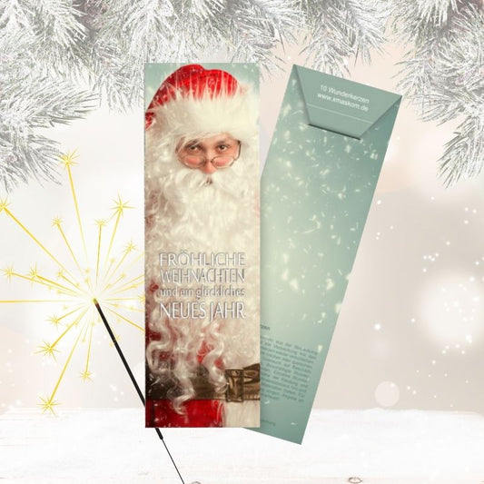 Wunderkerzen - Weihnachtsmotiv: Santa