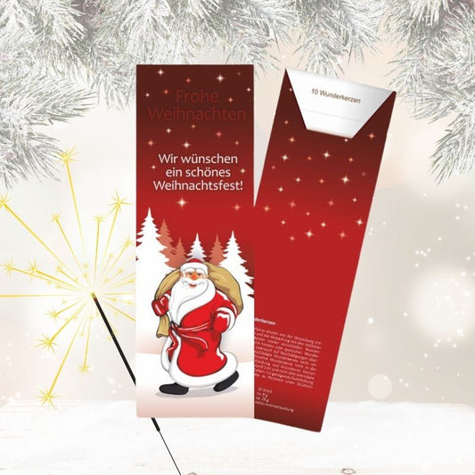 Wunderkerzen - Klassisches Motiv: Weihnachtsmann