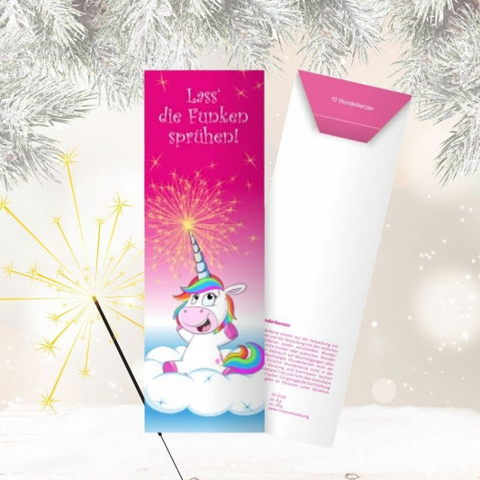 Einhorn Wunderkerzen - Süßes 10er-Set Sparklers