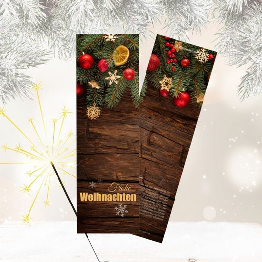 Wunderkerzen: Motiv Holzdekor