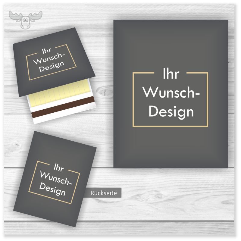 ZH9007 | Zündholzbriefchen bedrucken lassen - mit Logo und Grußtext