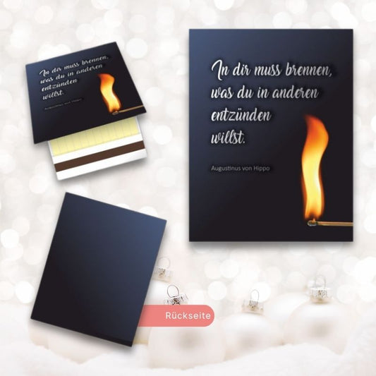 Streichholzbriefchen Motiv Feuer & Flamme