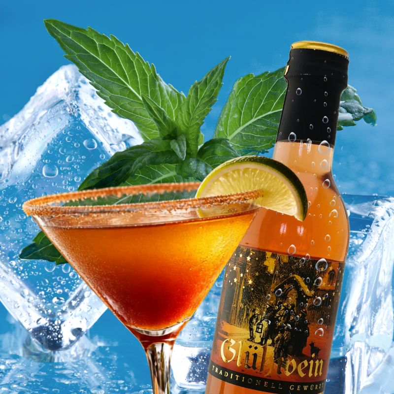 Eiskalter Glühwein Sommercocktail