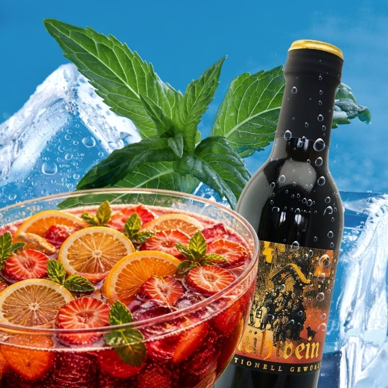 Eiskalter Glühwein Sommercocktail